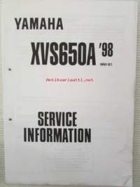 Yamaha XVS650A &#039;98 (5BNA-SE1) Service Information - Tehtaan alkuperäinen, huolto-ohjeita sis. sähkökaaviot (Ei huolto-ohjekirja)