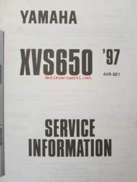 Yamaha XVS650 &#039;97 (4VR-SE1) Service Information - Tehtaan alkuperäinen, huolto-ohjeita sis. sähkökaaviot (Ei huolto-ohjekirja)