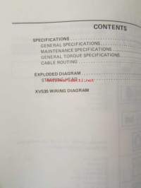 Yamaha XV535 &#039;89 (2YL-SE2)  Service Information - Tehtaan alkuperäinen huolto-ohjeita sis. sähkökaaviot (Ei huolto-ohjekirja)