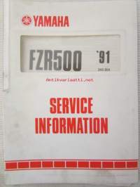Yamaha FZR500 / FZR600(B) &#039;91 (3HE-SE4)  Service Information - Tehtaan alkuperäinen, huolto-ohjeita sis. sähkökaaviot (Ei huolto-ohjekirja)