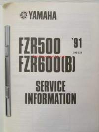 Yamaha FZR500 / FZR600(B) &#039;91 (3HE-SE4)  Service Information - Tehtaan alkuperäinen, huolto-ohjeita sis. sähkökaaviot (Ei huolto-ohjekirja)