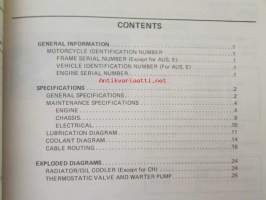 Yamaha FZR500 / FZR600(B) &#039;91 (3HE-SE4)  Service Information - Tehtaan alkuperäinen, huolto-ohjeita sis. sähkökaaviot (Ei huolto-ohjekirja)