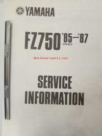 Yamaha FZ750 &#039;85-&#039;87 (1FN-SE3)  Service Information - Tehtaan alkuperäinen huolto-ohjeita sis. sähkökaaviot (Ei huolto-ohjekirja)