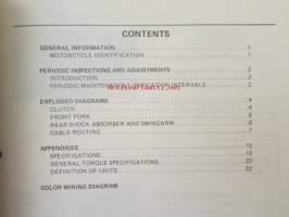 Yamaha FZ750 &#039;85-&#039;87 (1FN-SE3)  Service Information - Tehtaan alkuperäinen huolto-ohjeita sis. sähkökaaviot (Ei huolto-ohjekirja)
