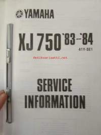 Yamaha XJ750 &#039;83-&#039;84 (41Y-SE1)  Service Information - Tehtaan alkuperäinen huolto-ohjeita sis. sähkökaaviot (Ei huolto-ohjekirja)