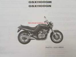 Suzuki GSX 1100G - GSX 1100GM / GSX 1100GN - (GV74A / GV74B / GV74C / GV74G) Parts Catalogue -varaosaluettelo