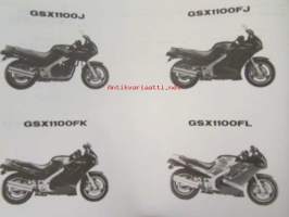 Suzuki GSX-R1100 - (GV72A/B/C/D) - GSX1100J - GSX1100FJ - GSX1100FK - GSX1100 FL - GSX1100FM - GSX1100 FN - GSX1100 FP - GSX1100 FR, Parts Catalogue -varaosaluettelo