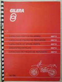 Gilera 50 RK Catalogue of Spare Parts 406713 -varaosaluettelo, katso kuvista mallimerkintä tarkemmin