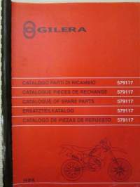 Gilera H@K Catalogue of Spare Parts 579117 -varaosaluettelo, katso kuvista mallimerkintä tarkemmin