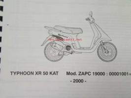 Gilera Typhoon XR 50 KAT Catalogue of Spare Parts 594223 -varaosaluettelo, katso kuvista mallimerkintä tarkemmin