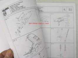 Gilera Typhoon 50 c.c. Catalogue of Spare Parts 406845 -varaosaluettelo, katso kuvista mallimerkintä tarkemmin