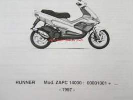 Gilera Runner Catalogue of Spare Parts 578121-varaosaluettelo, katso kuvista mallimerkintä tarkemmin