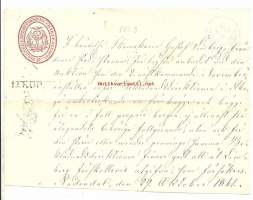 Leimaveropaperi leike  12 kop Nådendal 29.10.1861