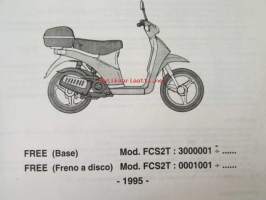 Piaggio Free F.L. Catalogue of Spare Parts 406253 -varaosaluettelo, katso mallit kuvista tarkemmin.
