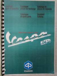 Piaggio Vespa ET 4 125 Catalogue of Spare Parts  -varaosaluettelo, katso mallit kuvista tarkemmin.