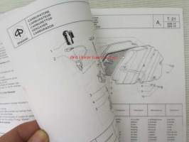 Piaggio Hexacon 125/150 c.c. Catalogue of Spare Parts 406652  -varaosaluettelo, katso mallit kuvista tarkemmin.