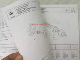 Piaggio Hexacon 125/150 c.c. Catalogue of Spare Parts 406652  -varaosaluettelo, katso mallit kuvista tarkemmin.
