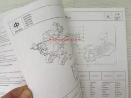 Piaggio Hexacon 125/150 c.c. Catalogue of Spare Parts 406652  -varaosaluettelo, katso mallit kuvista tarkemmin.
