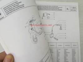 Piaggio Sfera 50 cc. Catalogue of Spare Parts 406258  -varaosaluettelo, katso mallit kuvista tarkemmin.