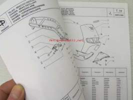 Piaggio Sfera 50 cc. Catalogue of Spare Parts 406258  -varaosaluettelo, katso mallit kuvista tarkemmin.