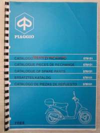 Piaggio Free Catalogue of Spare Parts 5781514  -varaosaluettelo, katso mallit kuvista tarkemmin.