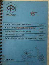 Piaggio Typhoon Catalogue of Spare Parts 406256 -varaosaluettelo, katso mallit kuvista tarkemmin.