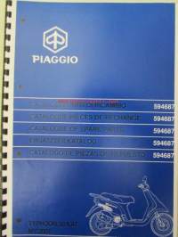 Piaggio Typhoon 50 KAT My 2001 Catalogue of Spare Parts 406256 -varaosaluettelo, katso mallit kuvista tarkemmin.