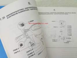 Piaggio Typhoon Catalogue of Spare Parts 405794 -varaosaluettelo, katso mallit kuvista tarkemmin.