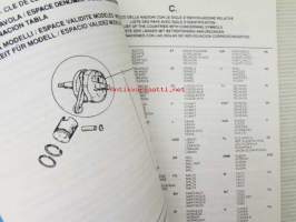 Piaggio Typhoon Catalogue of Spare Parts 405794 -varaosaluettelo, katso mallit kuvista tarkemmin.