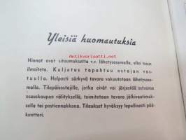 Hankkija - Meijeri- ja konetarvikkeita, maidonkäsittelyvälineitä ym. hinnasto 1961