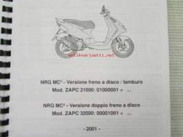 Piaggio NRG MC3 Catalogue of Spare Parts 594679 -varaosaluettelo, katso mallit kuvista tarkemmin.