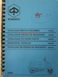 Piaggio NRG Catalogue of Spare Parts 406282 -varaosaluettelo, katso mallit kuvista tarkemmin.