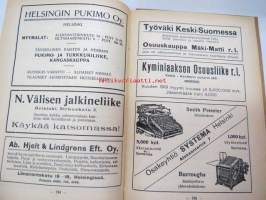 Työväen Kalenteri 1920, sis. mm. seur. artikkelit; Kansikuvan ym. kuvituskuvia mm. kalenterikuukausien vinjetit piirtänyt Ola Fogelberg, Taavi Tainio -