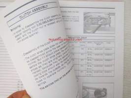 Derbi Monobloc engine Workshop Manual -korjaamokäsikirja, katso tarkemmat malli merkinnät kuvista
