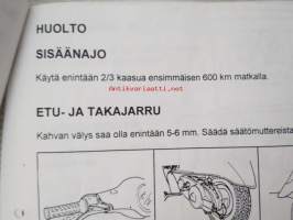 Velocifero -käyttöohjekirja, katso tarkemmat malli merkinnät kuvista