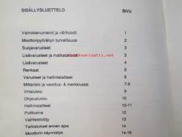 Honda CRM 125 R -omistajan käsikirja, katso sisältö tarkemmin kuvista