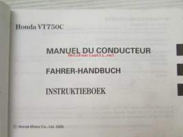 Honda VT750C Manuel Du Conducteur -käyttöohjekirja