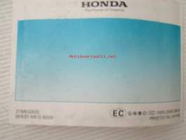 Honda VT750C Manuel Du Conducteur -käyttöohjekirja