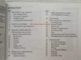 Honda CBR600F owner´s manual -omistajan käsikirja