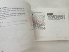 Honda CA 125 Rebel owner´s manual -omistajan käsikirja