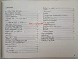 Honda NSR 125F/R owner´s manual -omistajan käsikirja