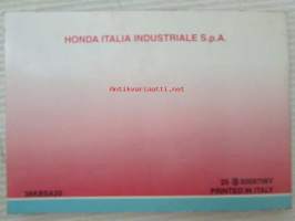 Honda NSR 125F/R owner´s manual -omistajan käsikirja