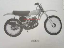 Honda CR125M2, Parts List 2 -varaosaluettelo, katso sisältö kuvista tarkemmin