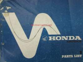 Honda XR75K4, Parts List 1 -varaosaluettelo, katso sisältö kuvista tarkemmin