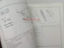 Honda XR75K4, Parts List 1 -varaosaluettelo, katso sisältö kuvista tarkemmin