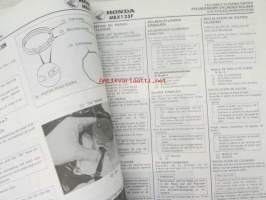 Honda MBX125F, Shop Manual -Korjaamokäsikirja, katso sisältö kuvista tarkemmin