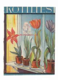 Kotiliesi 1931 nr 8  kansi Kevätkukkia / E Muona, rottasota, maalaisten talvielämä, ihomadot, köynnöskasvit, Limingan ja Säämingin emäntäkoulut