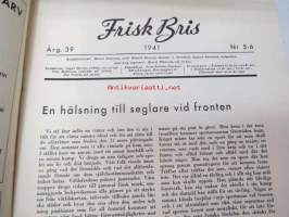 Frisk Bris 1941 nr 10 -ruotsinkielinen purjehduksen ja moottoriveneilyn lehti