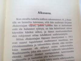 Uusi rakentajan opas -rakentamisen ja rakennuttamisen opas töitten teettäjille, urakoinnin, kustannuslaskennan,  rakennustarvikkeiden menekin ja työtuntien