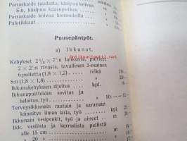 Uusi rakentajan opas -rakentamisen ja rakennuttamisen opas töitten teettäjille, urakoinnin, kustannuslaskennan,  rakennustarvikkeiden menekin ja työtuntien